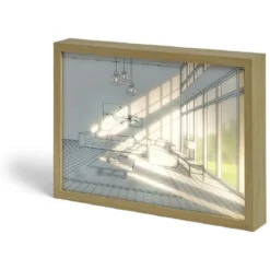 Tableau lumineux à led 3 modes d'éclairage - 32x23 cm