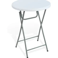 Table bar de jardin Fiesta blanc Ø80xH110cm