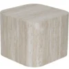 Table basse carrée Terra x2 bois blanchi H32cm et H38cm