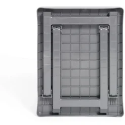 Table basse de camping plastique gris 40xH37x50cm