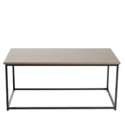 Table basse en bois et métal noir 90x48xH40cm