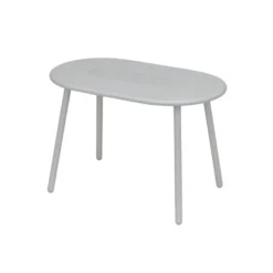 Table basse Faro métal gris clair 60x35xH40cm
