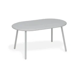 Table basse Faro métal gris clair 80x45xH40cm