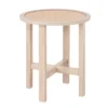 Table basse Kanna ronde en bois et rotin naturel Ø40xH45cm