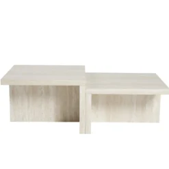 Table basse Terra bois blanchi 120x60xH28cm