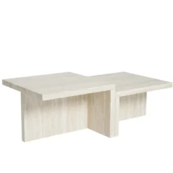 Table basse Terra bois blanchi 120x60xH28cm