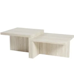 Table basse Terra bois blanchi 120x60xH28cm