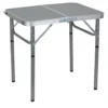Table camping pliable acier aluminium bois 60x45xH55cm
