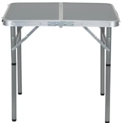 Table camping pliable acier aluminium bois 60x45xH55cm