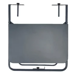 Table d'appoint pour balcon Oslow pliante acier gris 60x40xH68cm