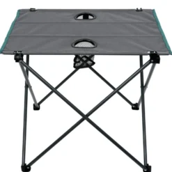 Table de camping pliante avec 2 porte-gobelets 61,5xH53x51cm