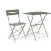 Table de jardin Boston pliante 2 personnes métal vert 60x60xH70cm