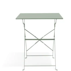 Table de jardin Haute Boston pliante métal vert 60x60xH105cm