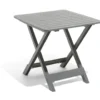 Table de jardin 2 personnes pliante plastique gris Relax