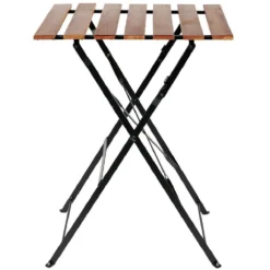 Table de jardin pliante Bali 2 personnes métal bois
