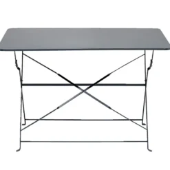 Table de jardin rectangulaire Boston pliante acier gris 110x70xH71cm