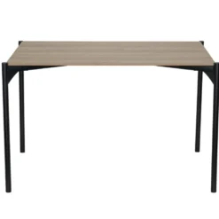 Table en bois 4 personnes pieds métal noir Luffi 120x80xH75cm