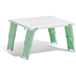 Table plage pliable bleu menthe