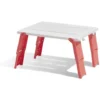 Table plage pliable corail