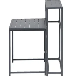 Table pour balcon Oslow pliante acier gris 60xP75xH100cm