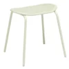 Tabouret acier perforé Faro vert sauge 45x28xH45cm