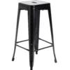 Tabouret bar Fabrik métal noir Ø31xH75cm