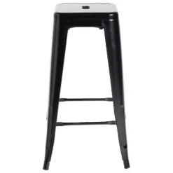 Tabouret bar Fabrik métal noir Ø31xH75cm