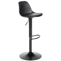 Tabouret bar Gaby métal noir 41x38xH103cm
