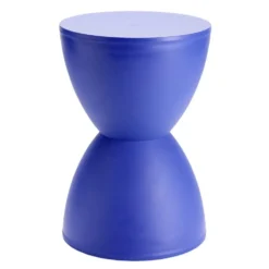 Tabouret bas rond Verso plastique bleu Ø29xH43cm