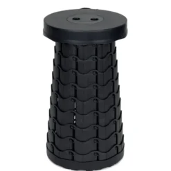 Tabouret camping pliable rond avec sangle de transport Ø25xH45cm
