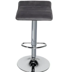 Tabouret de bar Majestik rotatif Gris L.30.5 x P.39.5 x H.63/83.5 cm