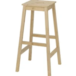 Tabouret de bar Natura x2 en bois 30x30xH75cm