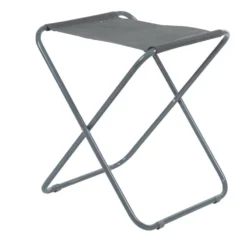 Tabouret de camping pliant gris