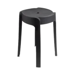 Tabouret plastique noir Firsty Ø26xH46cm