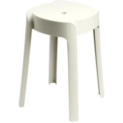 Tabouret plastique rond Firsty gris Ø27xH45cm