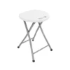 Tabouret pliant Fiesta métal et plastique blanc Ø32xH47cm