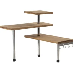 Étagère d'angle modulable en bambou