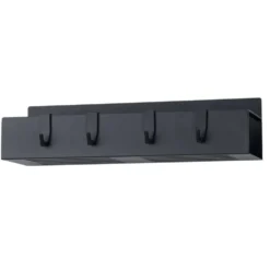 Étagère de rangement magnétique plastique noir 29x7,5xH9,5cm