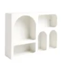 Étagère en bois 6 niches beige 40x9xH28cm