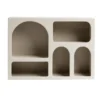 Étagère en bois 6 niches blanc 40x9xH28cm