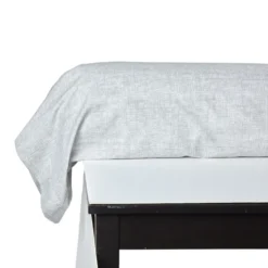 Taie de traversin imprimée blanc et gris
