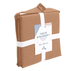 Taie de traversin 85x185cm 100% coton percale rouge