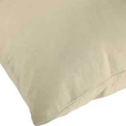 Taie d'oreiller carrée 63x63cm polyester uni taupe