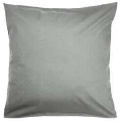 Taie d'oreiller 50x70cm 100% coton finition droite gris foncé