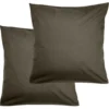 Taie d'oreiller 63x63cm coton uni x2 (6 modèles)