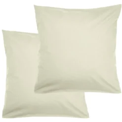 Taie d'oreiller 63x63cm coton uni x2 (6 modèles)