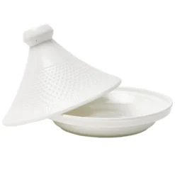 Tajine de présentation céramique blanc Ø25,5xH18cm