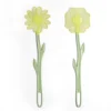 Tapette à insecte forme fleur plastique vert et jaune H47cm