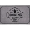 Tapis de cuisine rectangulaire gris