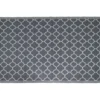 Tapis de jardin rectangulaire treillis marocain India gris et blanc 120x180cm